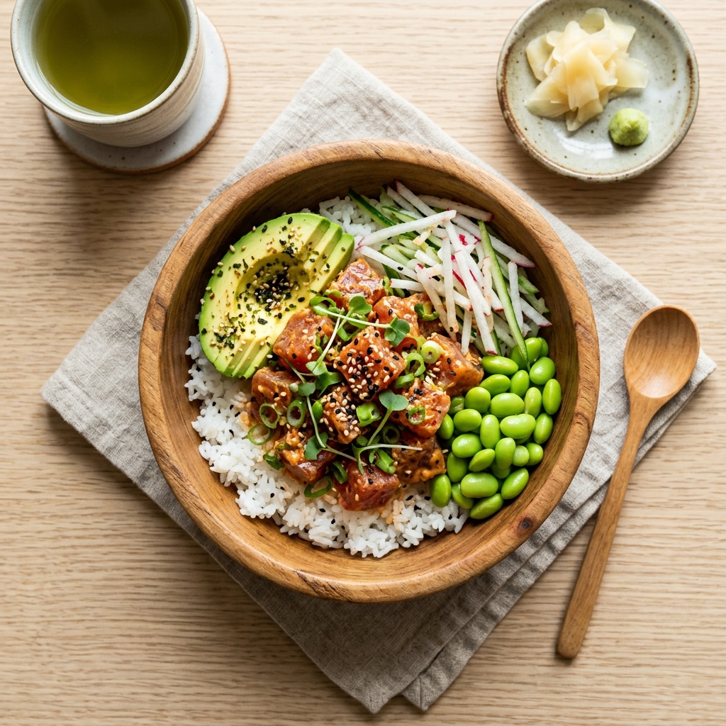 Hawaiian Spicy Ahi Poke Bowl